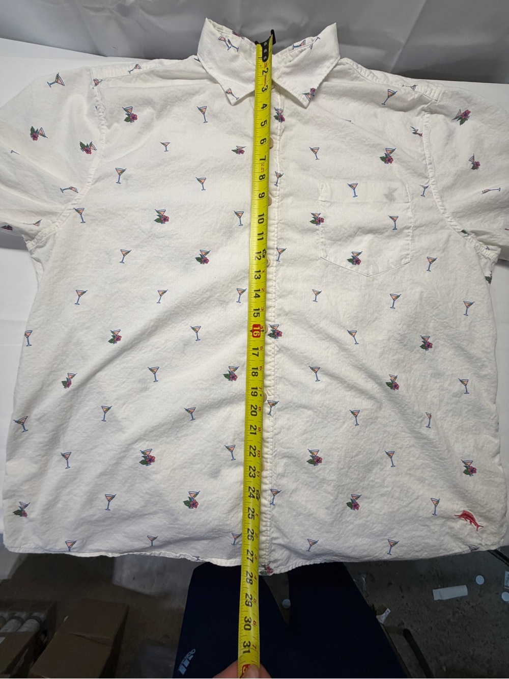 Tommy Bahama Men's Short Sleeve White Cocktail Hawaiian Shirt Size XL - Picture 8 of 9